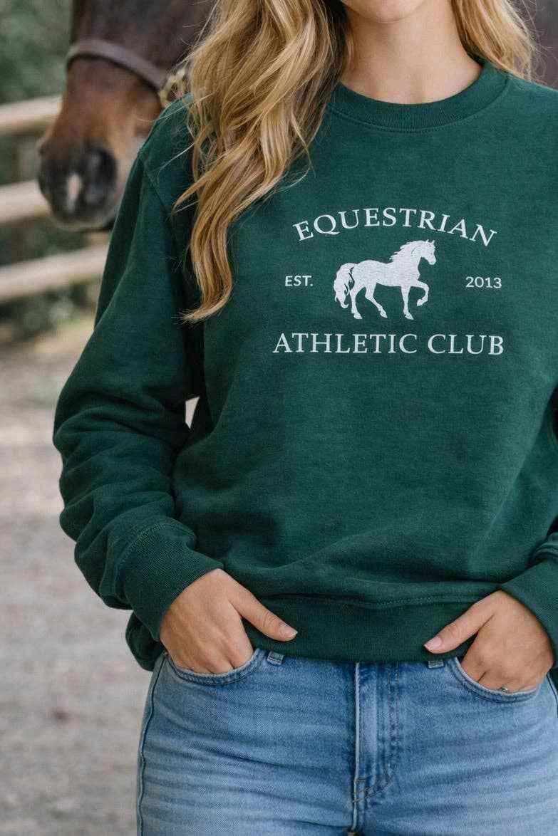 Equestrian Athletic Club Sweatshirt (Green): M