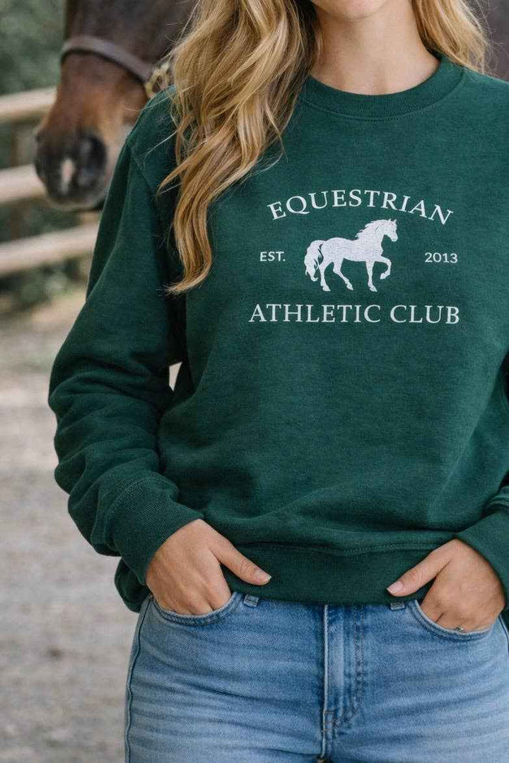 Equestrian Athletic Club Sweatshirt (Green): M
