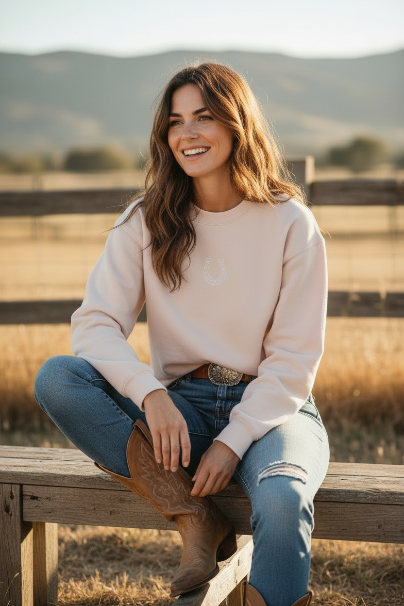 Lucky in Love Horseshoe Sweatshirt