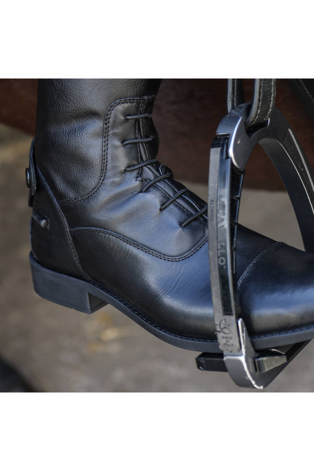 Brogini 4412 Como V2 Long Laced Front Riding Boots, Black