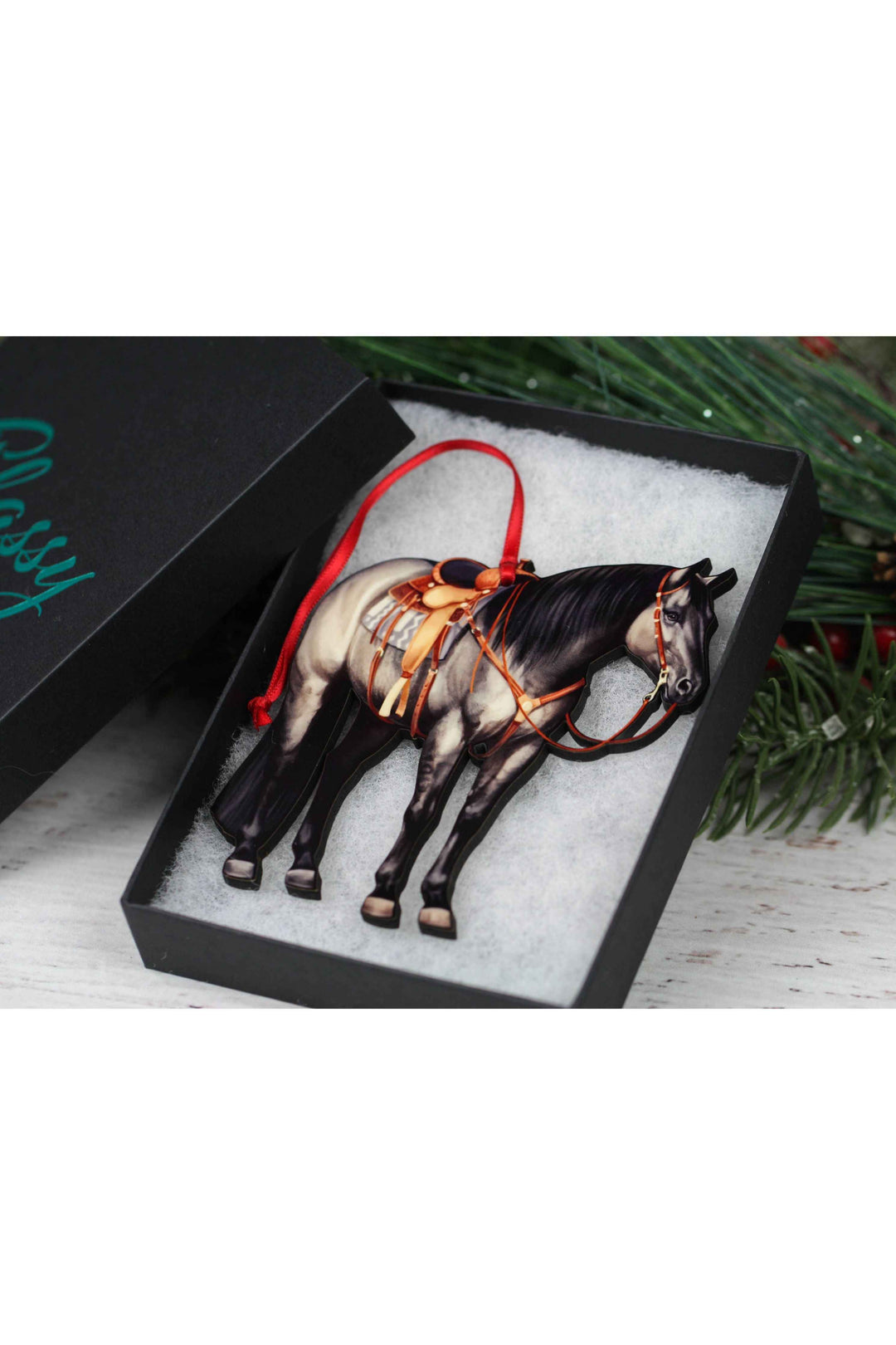 Grulla Western Ranch Horse Ornament - Quarter Horse Gifts