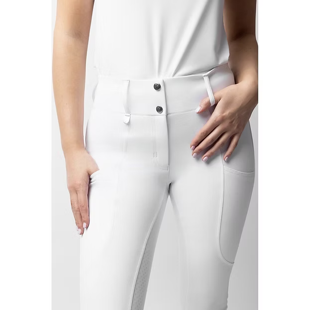 Horze Grand Prix Show Ladies FG Breech - White