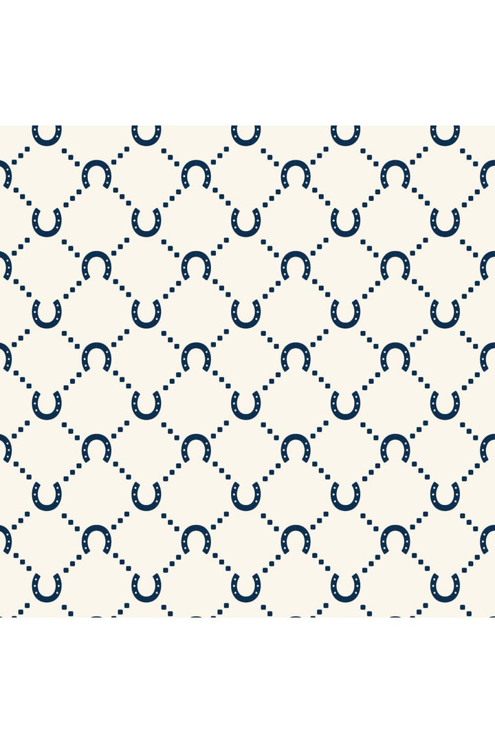 Tiny Zip Pouch – Navy Horseshoe