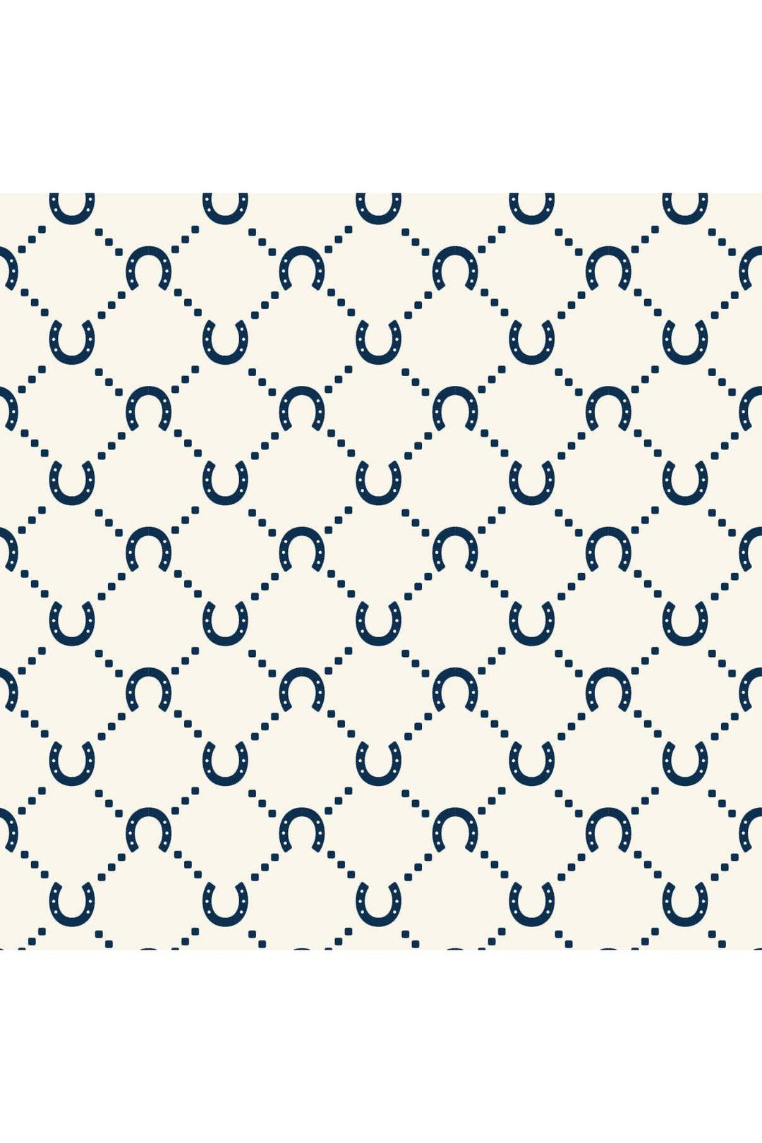 Zip Medium Tote – Navy Horseshoe