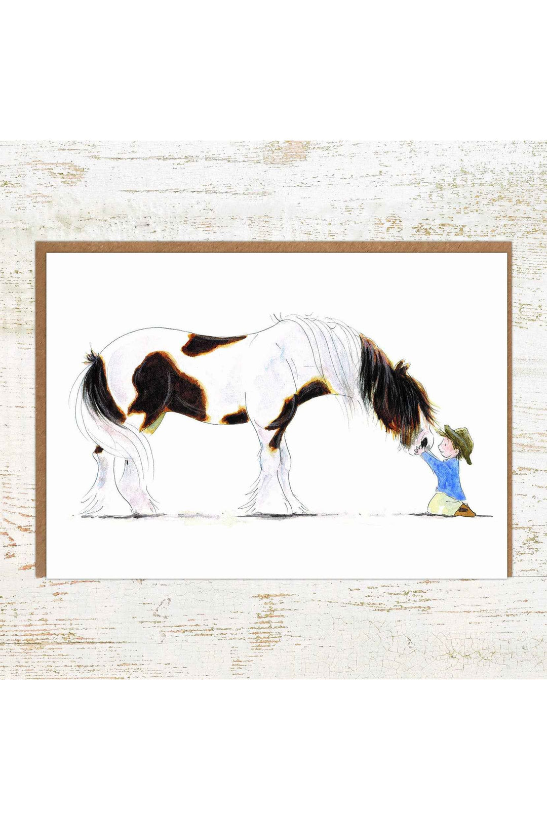 Clydie Moment - Clydesdale / Shire Horse Greeting Card