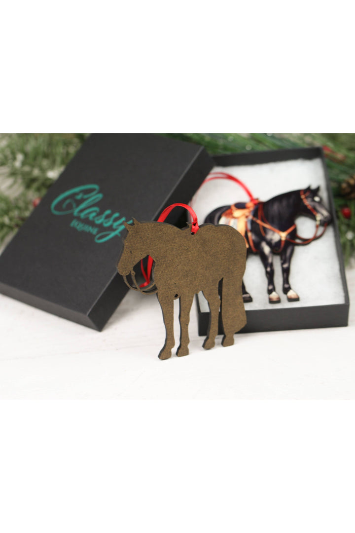 Chestnut Western Ranch Horse Ornament