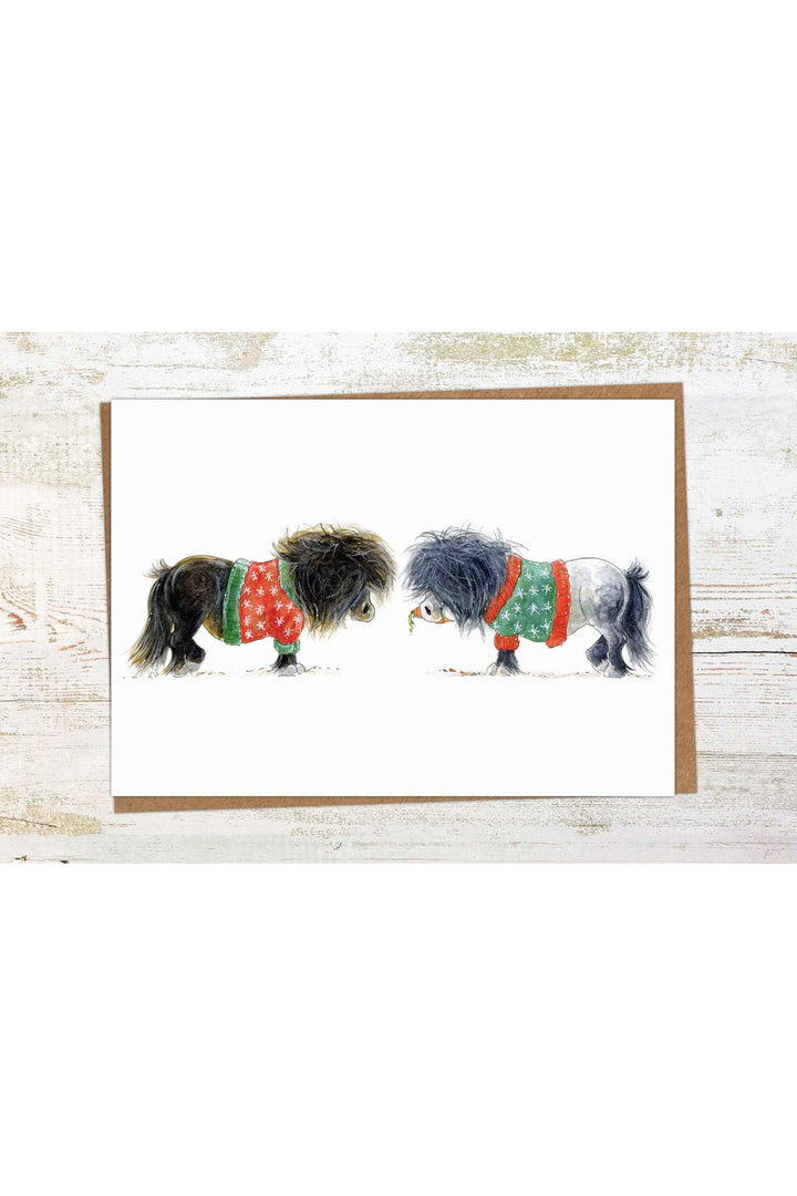 Christmas Jumpers - Shetland Pony Holiday Greeting Card