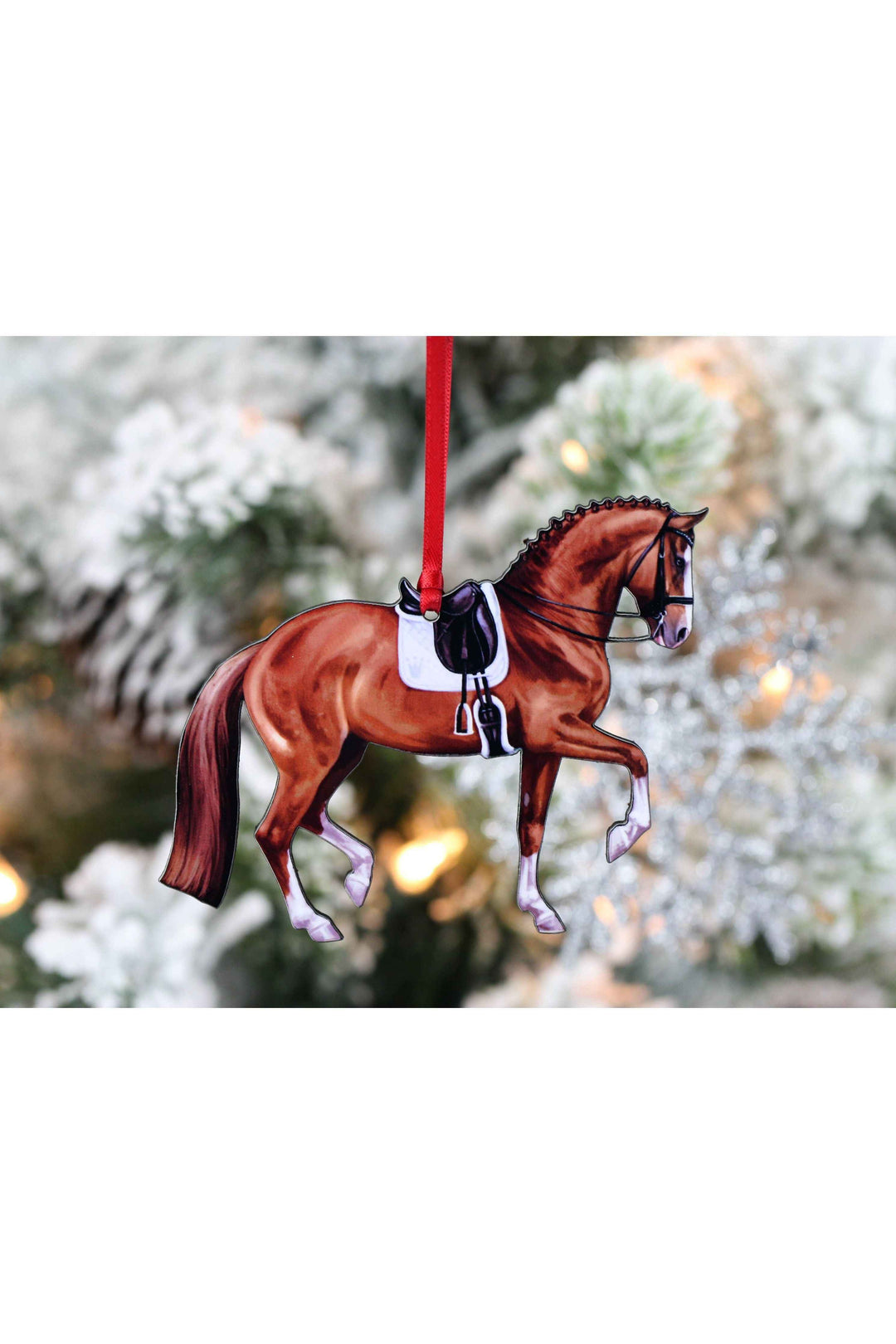 Dressage Horse Ornaments - Chestnut Sport Horse