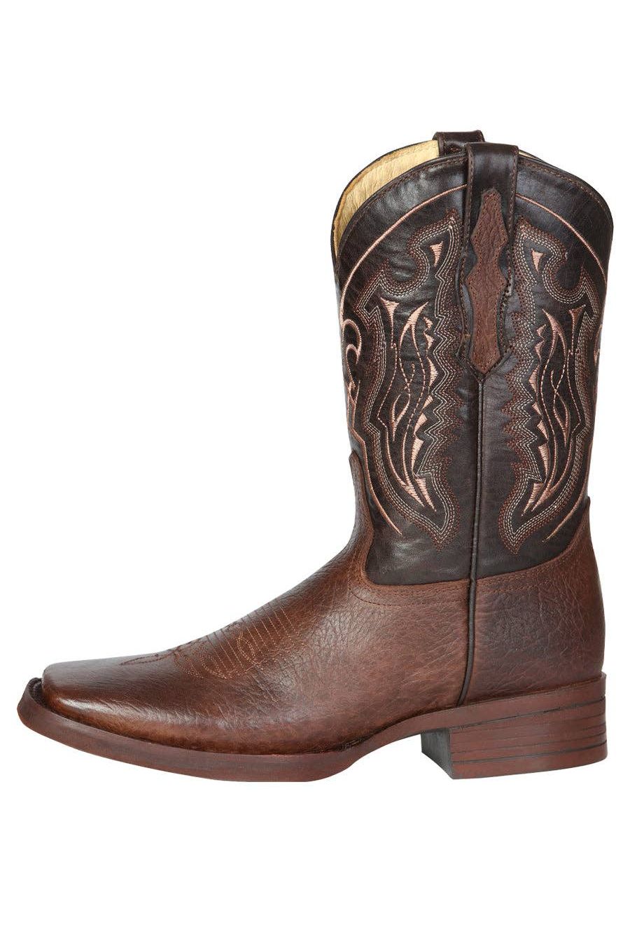 El General Men’s Leather Cowboy Boot - Brown