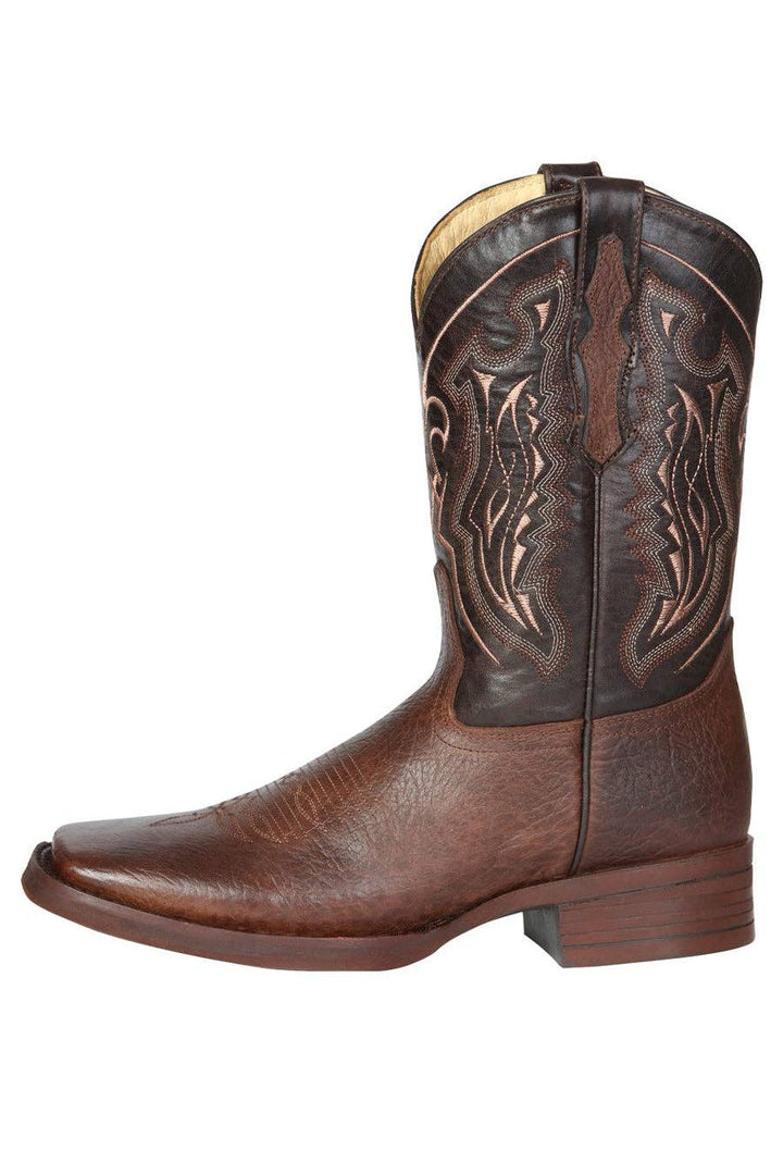 El General Men’s Leather Cowboy Boot - Brown