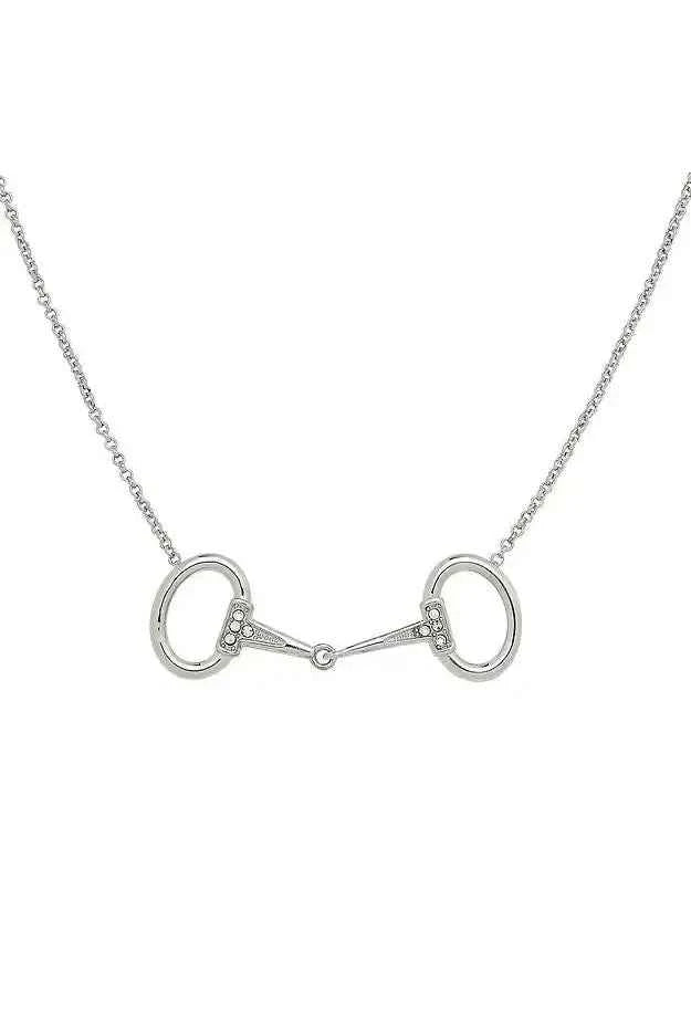 Snaffle Bit with Rhinestones Necklace