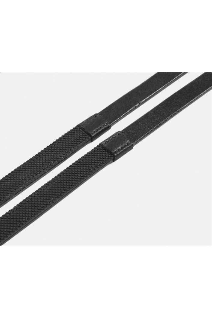 Albion Half Grip Rubber Reins - Black, Full