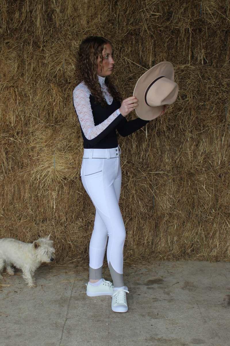 Amélie 'Luxe' Breech - Competition White - Canterbury Saddlery