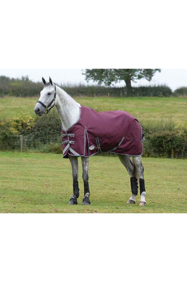 Weatherbeeta Comfitec Plus Dynamic II Standard Neck 100g Maroon/Grey/White - Canterbury Saddlery