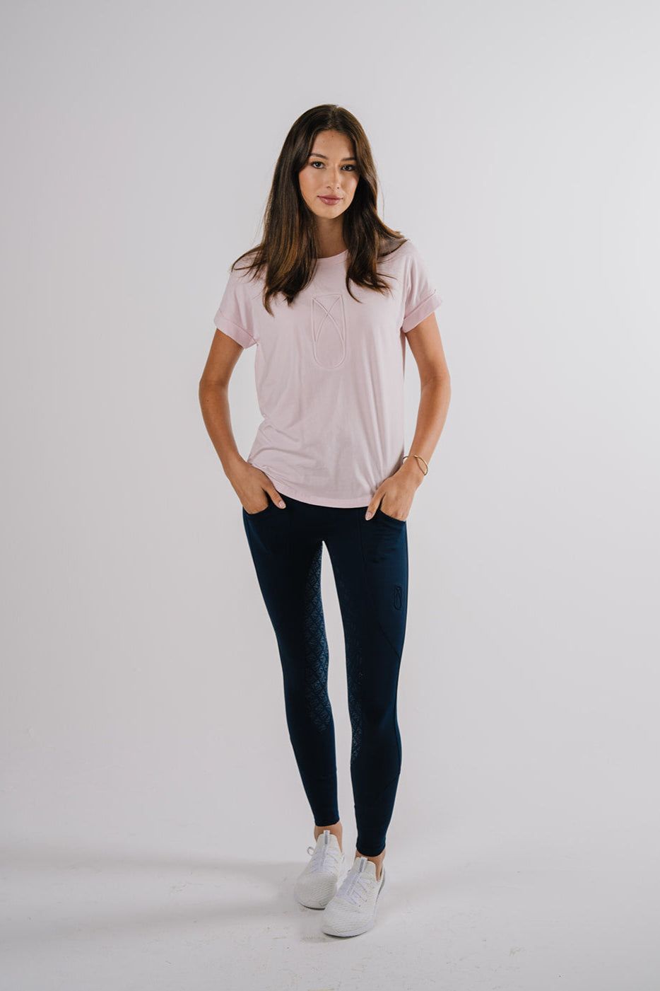 Étoile EQ Embossed Logo Tee - Rose Pink - Canterbury Saddlery
