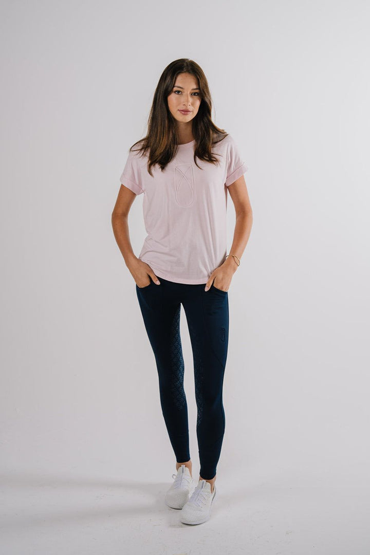 Étoile EQ Embossed Logo Tee - Rose Pink - Canterbury Saddlery