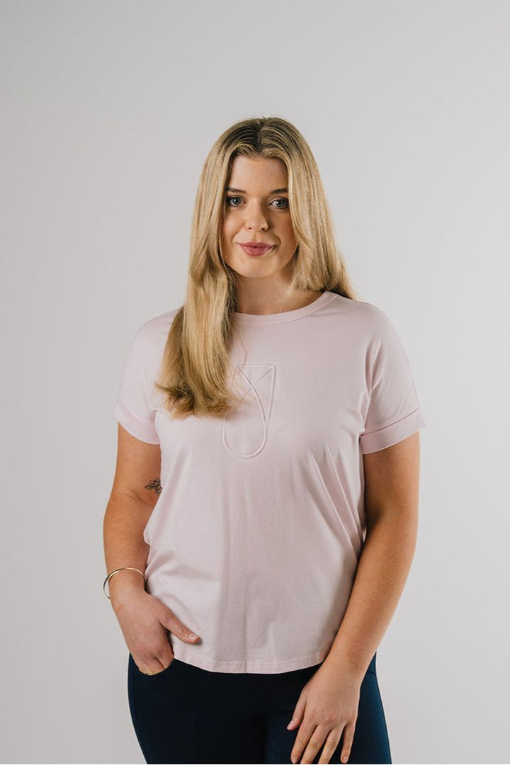 Étoile EQ Embossed Logo Tee - Rose Pink - Canterbury Saddlery