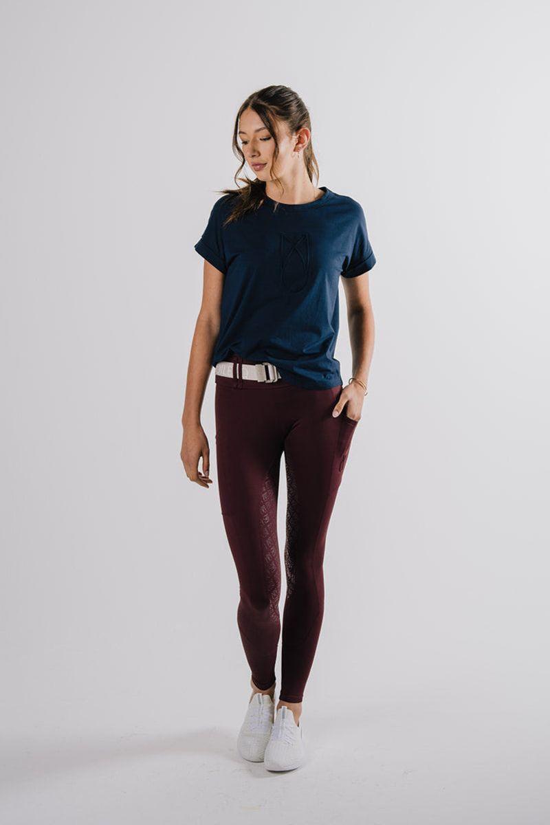 Étoile EQ 'Sculpt' Riding Tights - Bordeaux - Canterbury Saddlery