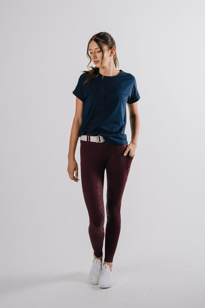 Étoile EQ 'Sculpt' Riding Tights - Bordeaux - Canterbury Saddlery