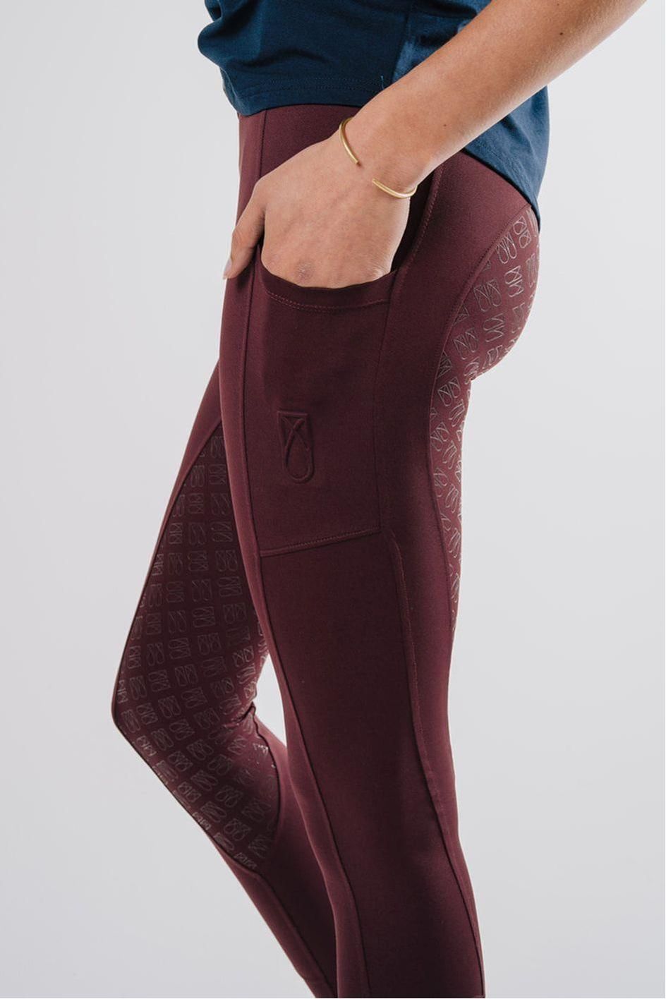 Étoile EQ 'Sculpt' Riding Tights - Bordeaux - Canterbury Saddlery