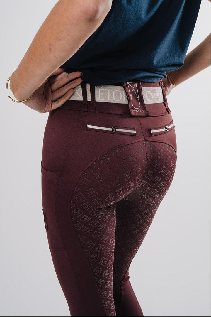 Étoile EQ 'Sculpt' Riding Tights - Bordeaux - Canterbury Saddlery