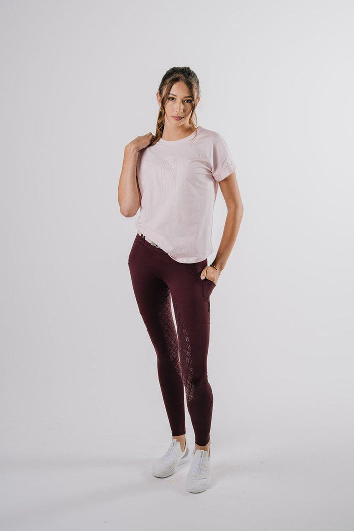 Étoile EQ 'Sculpt' Riding Tights - Bordeaux - Canterbury Saddlery