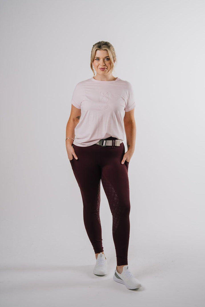 Étoile EQ 'Sculpt' Riding Tights - Bordeaux - Canterbury Saddlery