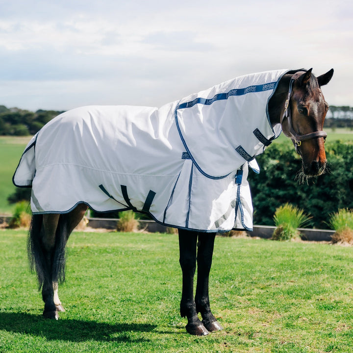 LE Fieldsafe Summer Sheet - White with Navy/Silver