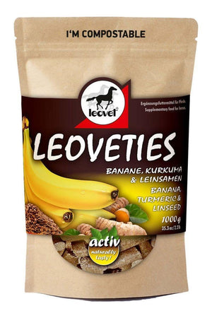 Leoveties Treats Banana Turmeric & Linseed 1kg Equine Health Supplements 