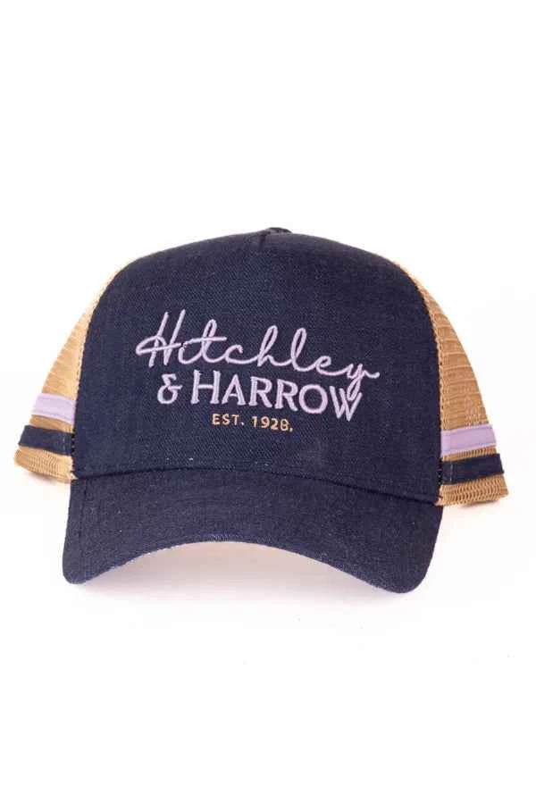 Hitchley & Harrow Trucker Cap - Navy, Camel & Lilac