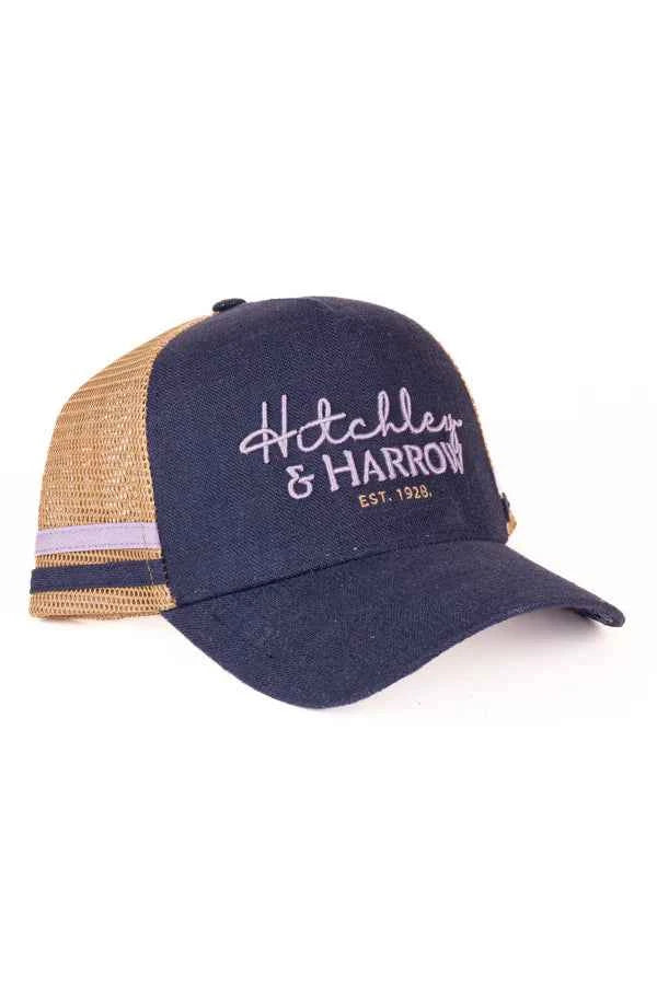 Hitchley & Harrow Trucker Cap - Navy, Camel & Lilac