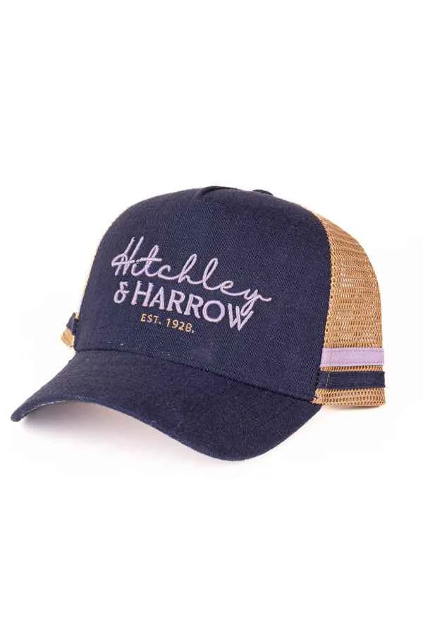 Hitchley & Harrow Trucker Cap - Navy, Camel & Lilac