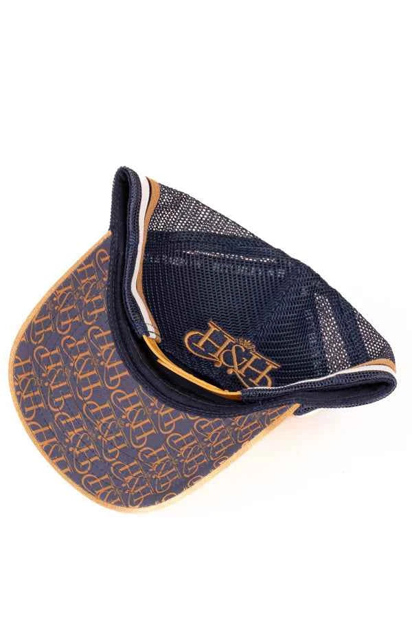 Hitchley & Harrow Trucker Cap - Tan, Linen & Navy