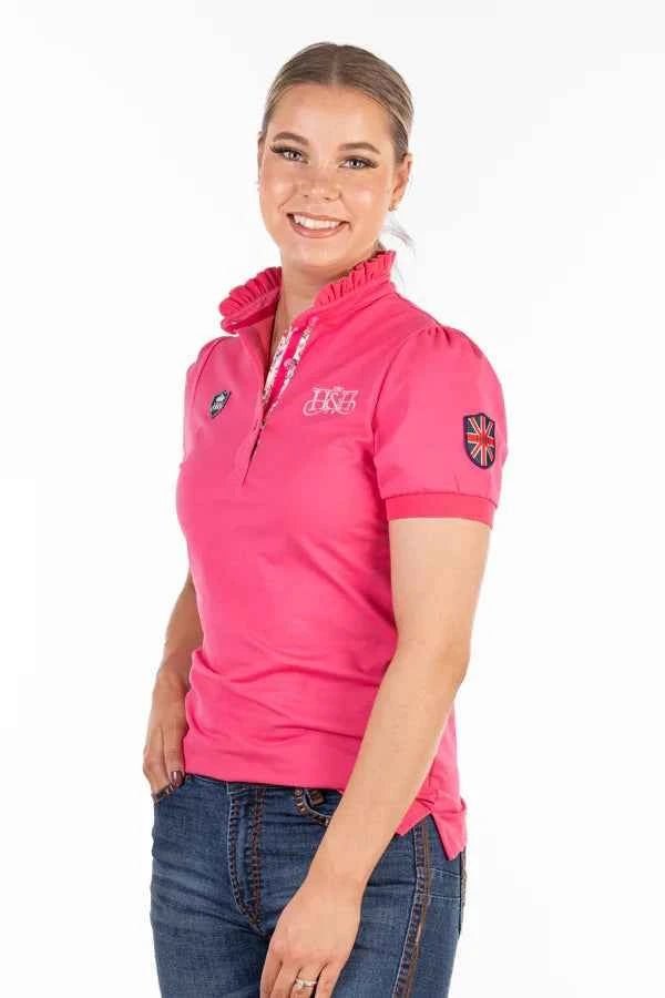 Hitchley & Harrow Fitted Polo - Hot Pink