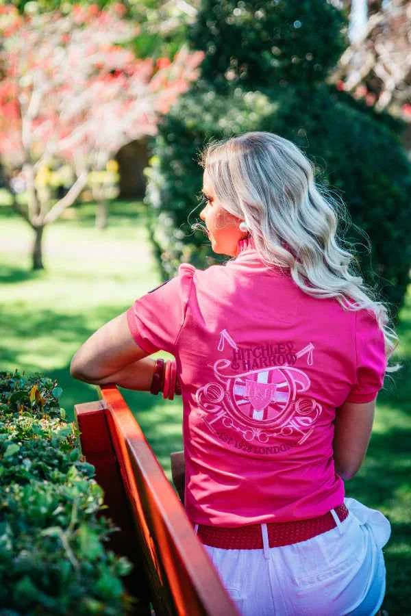 Hitchley & Harrow Fitted Polo - Hot Pink