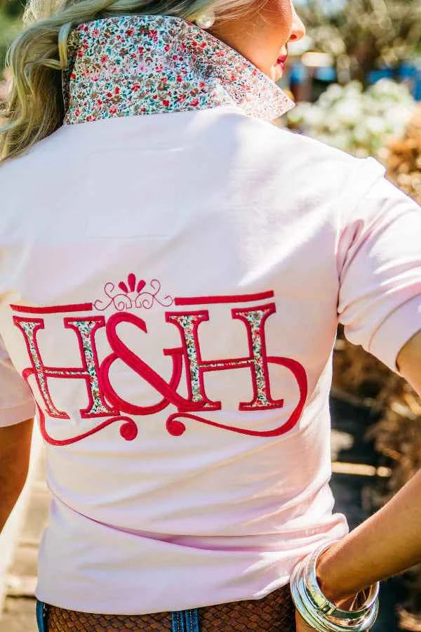 Hitchley & Harrow Fitted Polo - Pale Pink