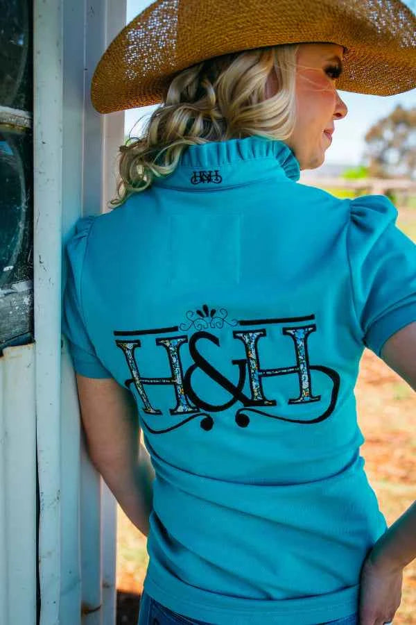 Hitchley & Harrow Fitted Polo - Turquoise