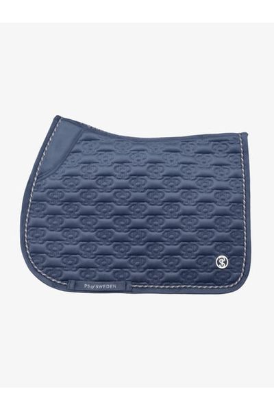 PS of Sweden Velvet Monogram Jump Saddle Pad - Mist Blue