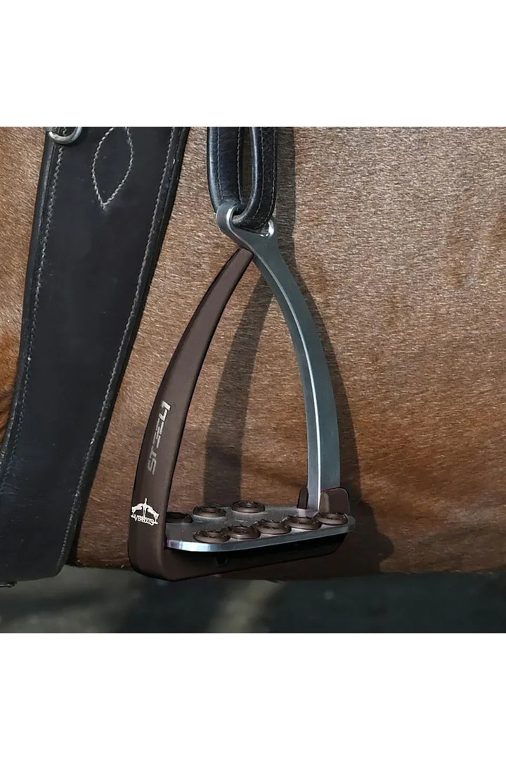 Veredus Vita Steel1 Safety Stirrups - Silver/Brown