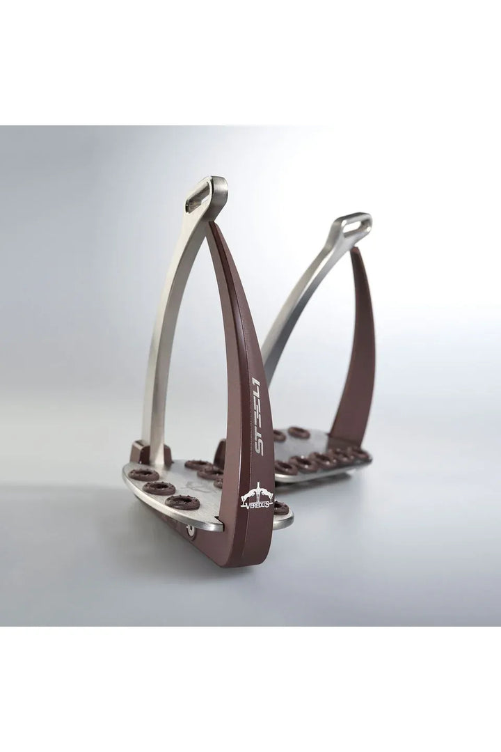 Veredus Vita Steel1 Safety Stirrups - Silver/Brown