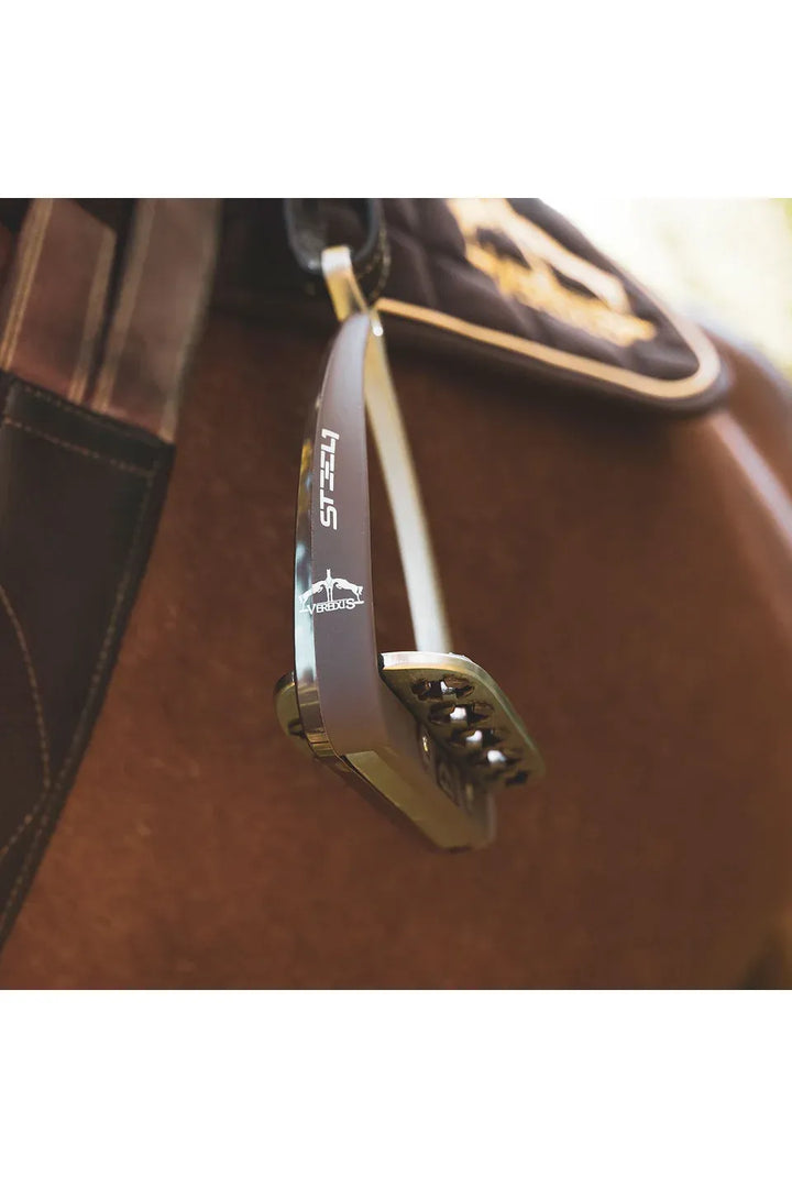 Veredus Vita Steel1 Safety Stirrups - Silver/Brown