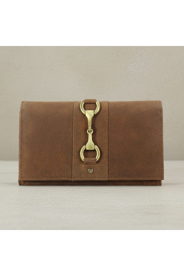 Isla Purse with Snaffle in Hunter Leather