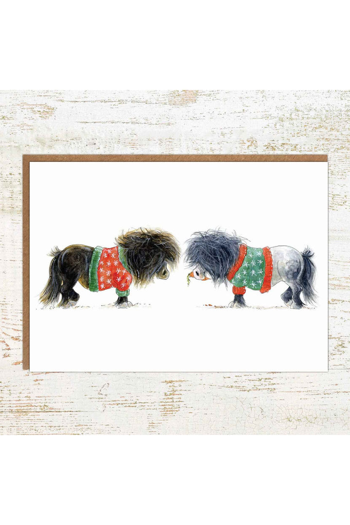 Christmas Jumpers - Shetland Pony Holiday Greeting Card