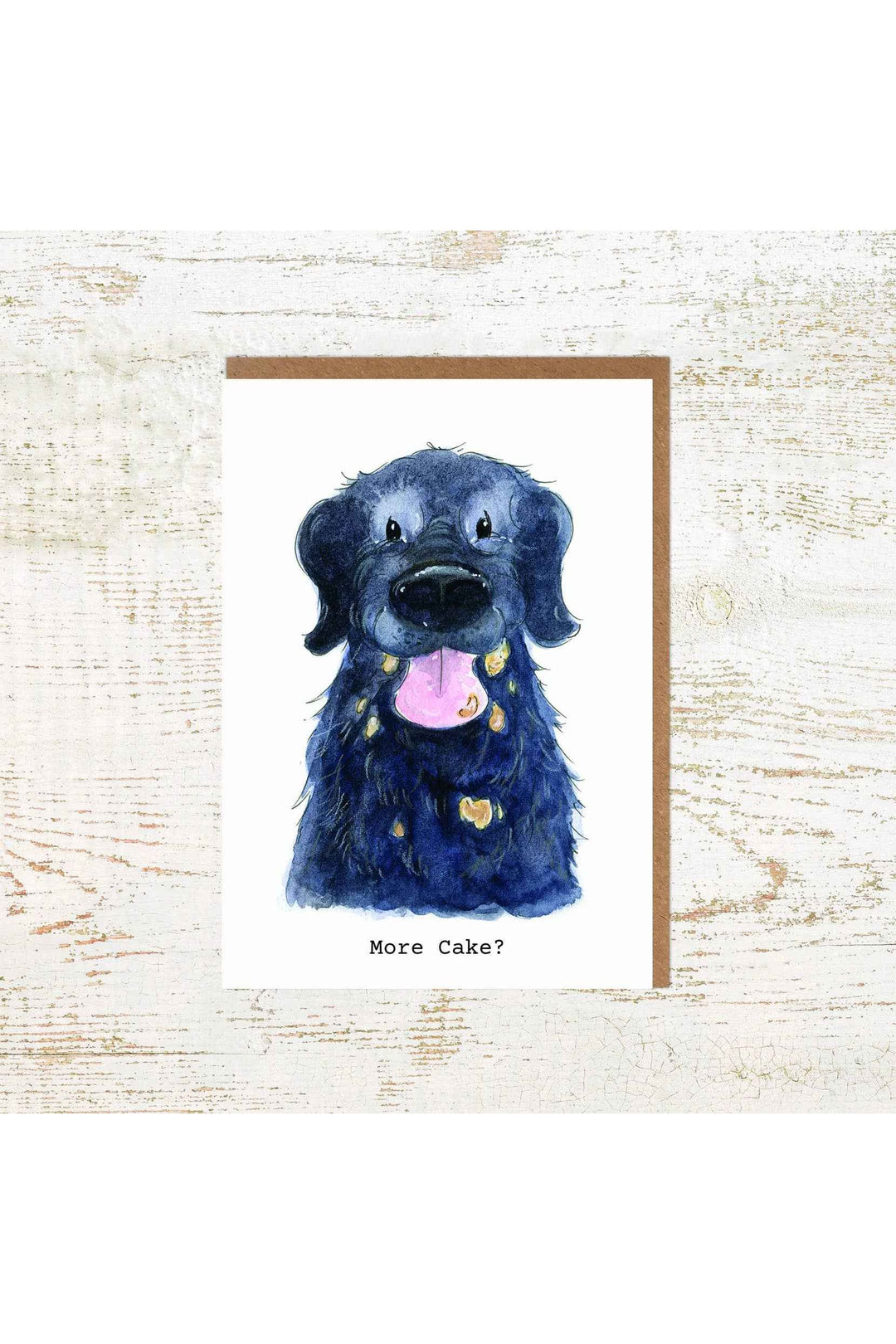 More Cake Labrador - A6 Black Labrador Birthday Card
