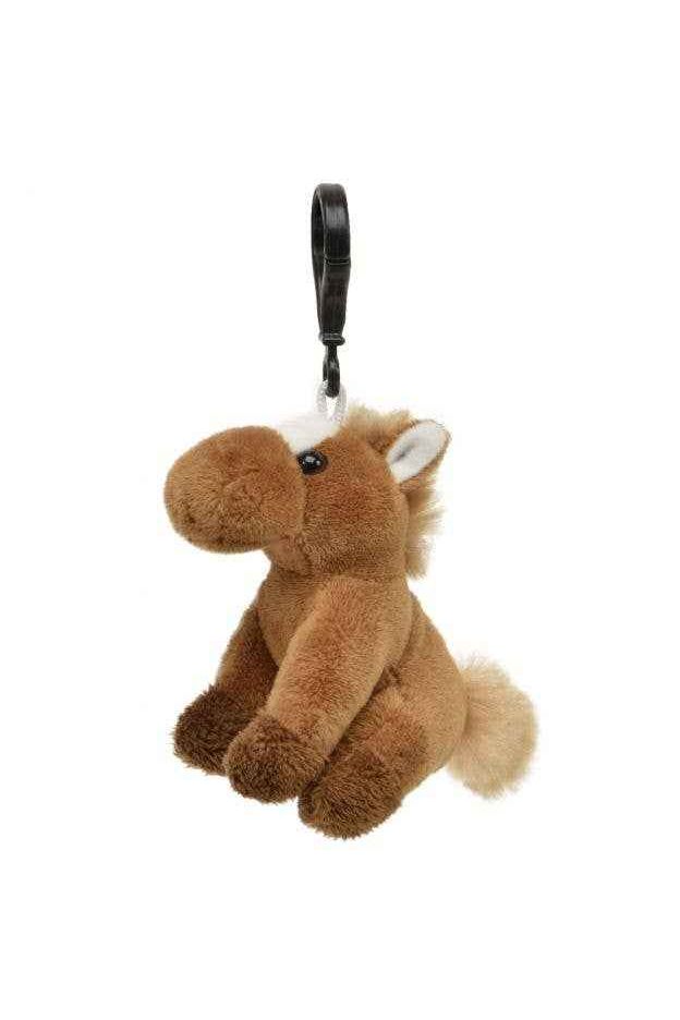 3.5" Plush Horse Charm with Clip, Brown