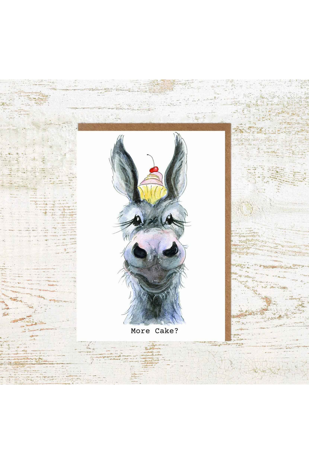 More Cake Donkey - A6 Donkey Birthday Card