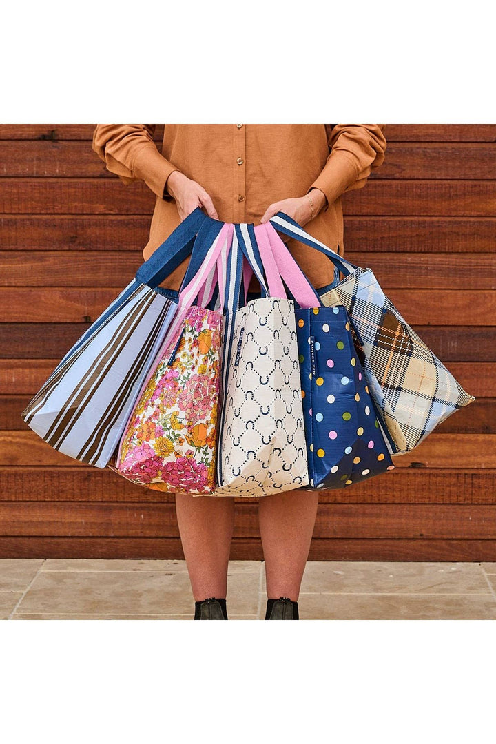 Shopper Tote – Navy Horseshoe