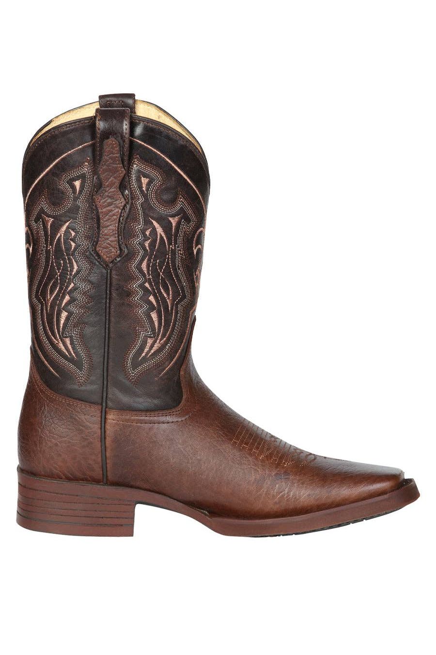 El General Men’s Leather Cowboy Boot - Brown