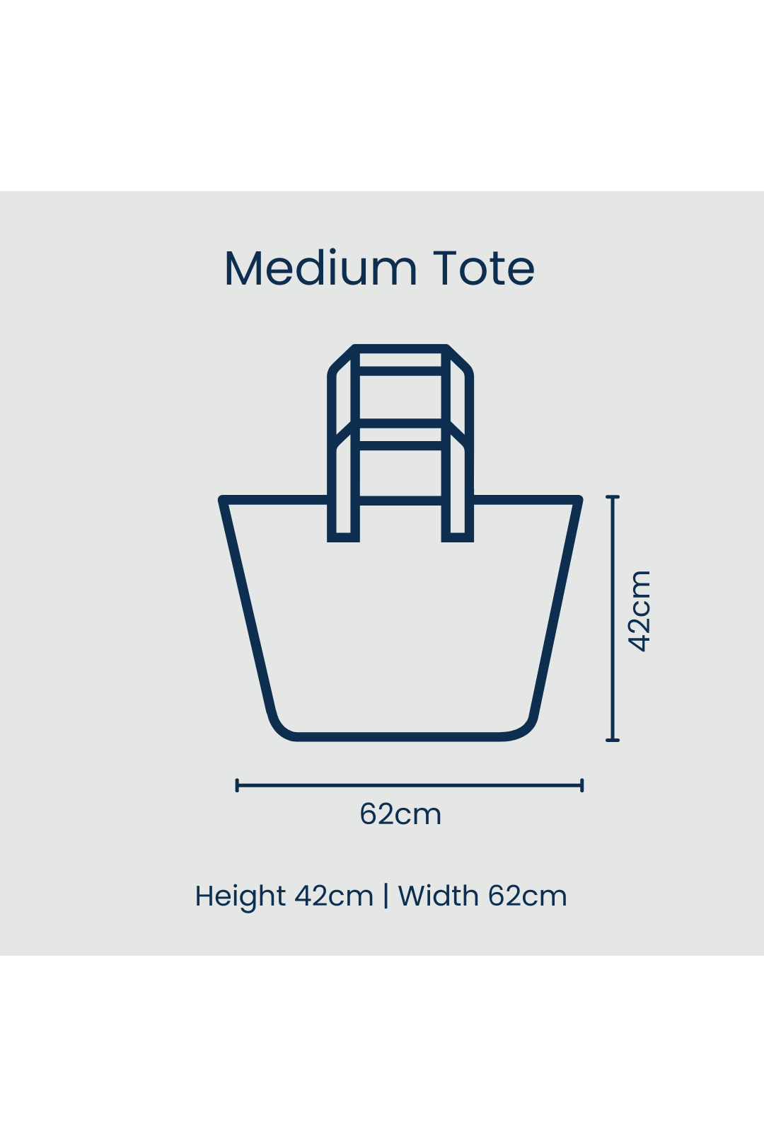 Medium Tote – Navy Horseshoe