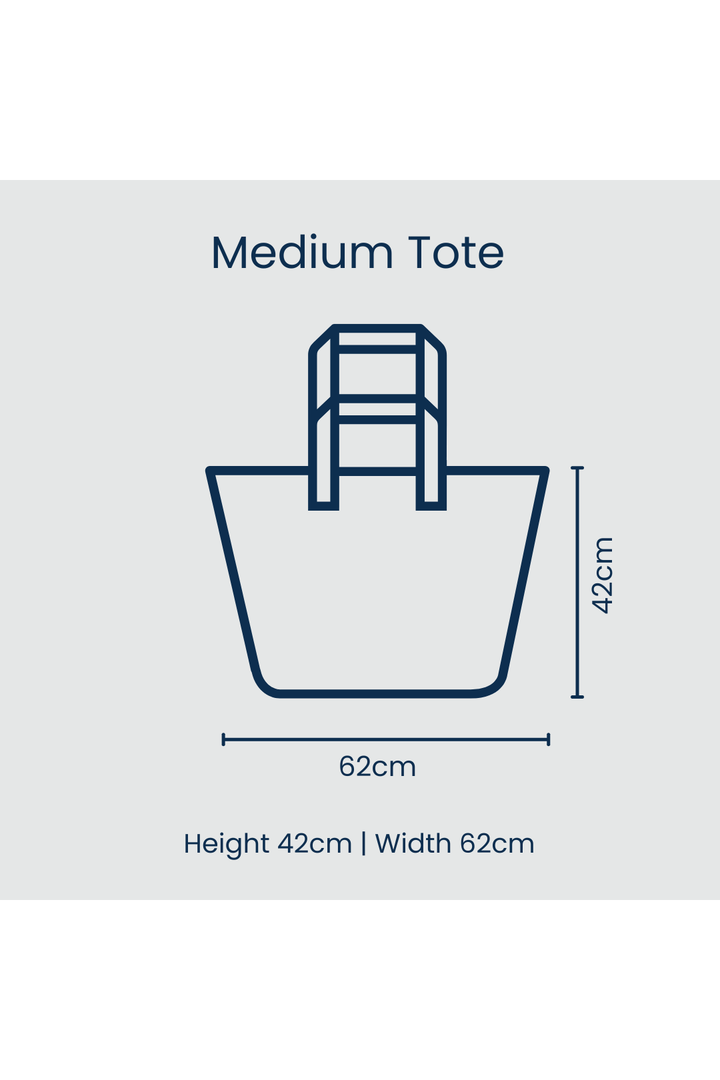 Medium Tote – Navy Horseshoe